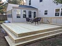 <b>Pressure Treated Wood Platform Deck with box steps</b>
